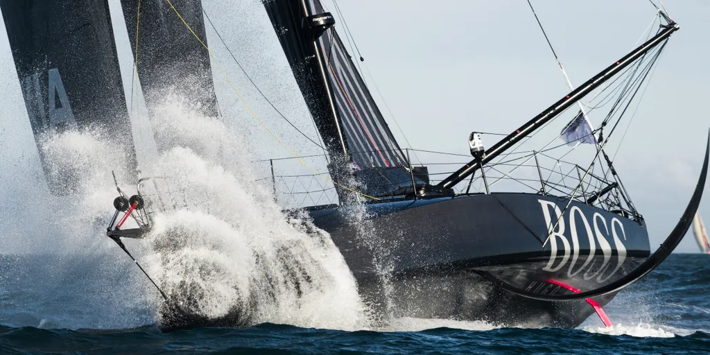 Hugo Boss is taking the start of the Vendee Globe sailing race in les Sables d’Olonne, France, on November 8, 2020