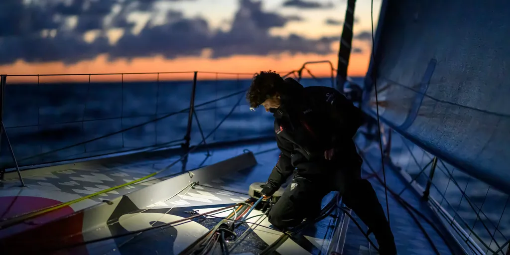 LORIENT, FRANCE - SEPTEMBER 13, 2024 : MACSF skipper Isabelle Joschke (GER-FRA) is pictured on September 13, 2024 in Lorient, France - Photo by Ronan Gladu 