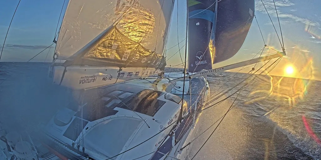 11 NOVEMBRE 2024 : Photo envoyée depuis le bateau Groupe Dubreuil lors de la course à la voile du Vendée Globe le 11 novembre 2024. (Photo du skipper Sébastien Simon)