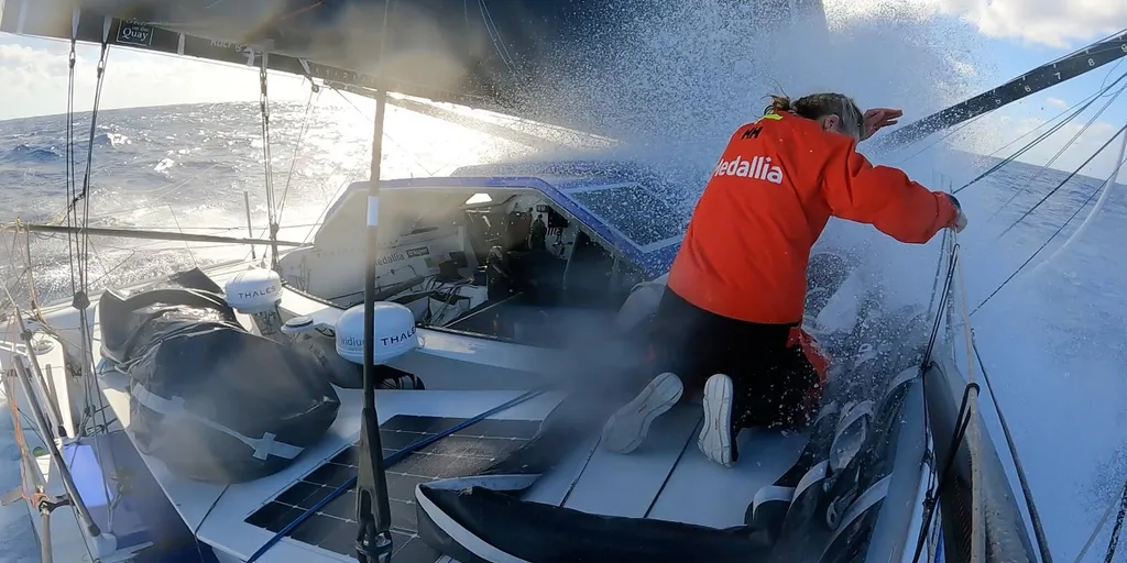 14 NOVEMBRE 2024 : Photo envoyée depuis le bateau Medallia lors de la course à la voile du Vendée Globe le 14 novembre 2024. (Photo du skipper Pip Hare)