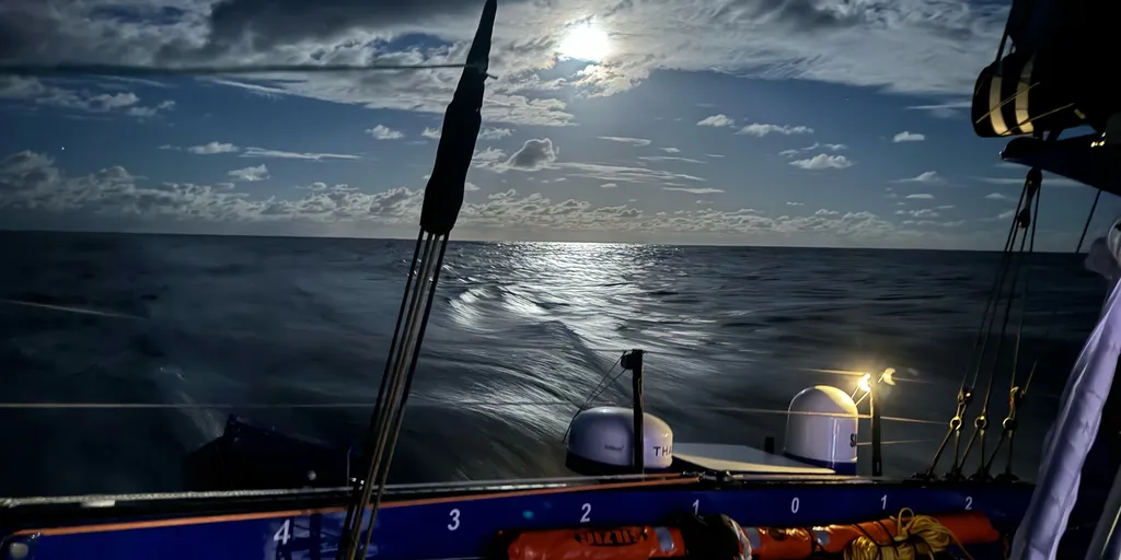LE 15 NOVEMBRE 2024 : Photo envoyée depuis le bateau STAND AS ONE lors de la course à la voile du Vendée Globe le 15 novembre 2024. (Photo du skipper Eric Bellion)