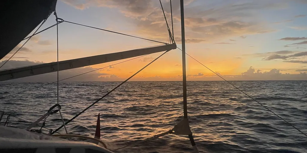 RACE, NOVEMBER 23, 2024 : Photo sent from the boat MACSF during the Vendee Globe sailing race on November 23, 2024. (Photo by skipper Isabelle Joschke)
