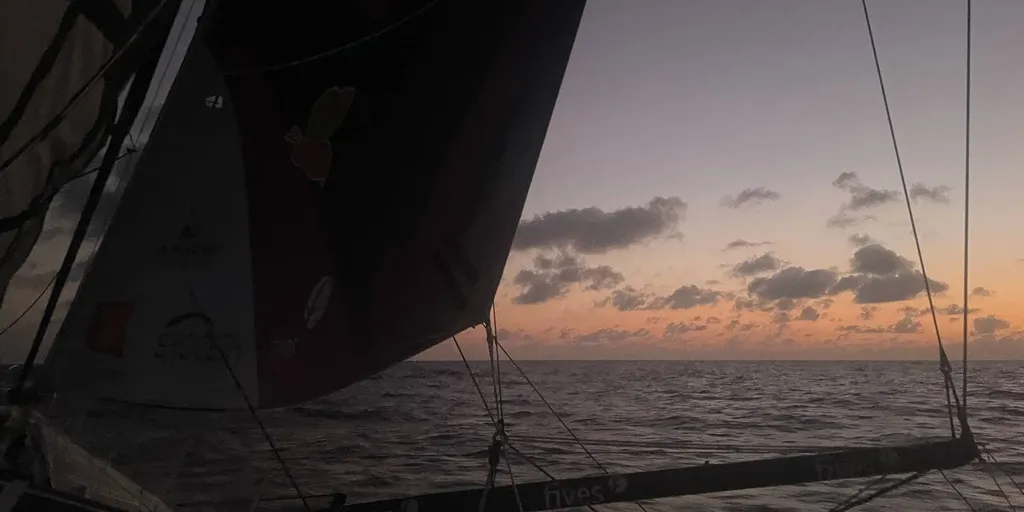 24 NOVEMBRE 2024 : Photo envoyée depuis le bateau Fives Group - Lantana Environnement lors de la course à la voile du Vendée Globe le 24 novembre 2024. (Photo du skipper Louis Duc)