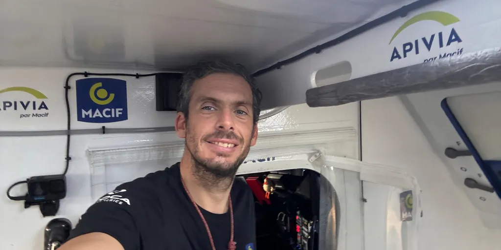 RACE, NOVEMBER 25, 2024 : Photo sent from the boat MACIF Santé Prévoyance during the Vendee Globe sailing race on November 25, 2024. (Photo by skipper Charlie Dalin)