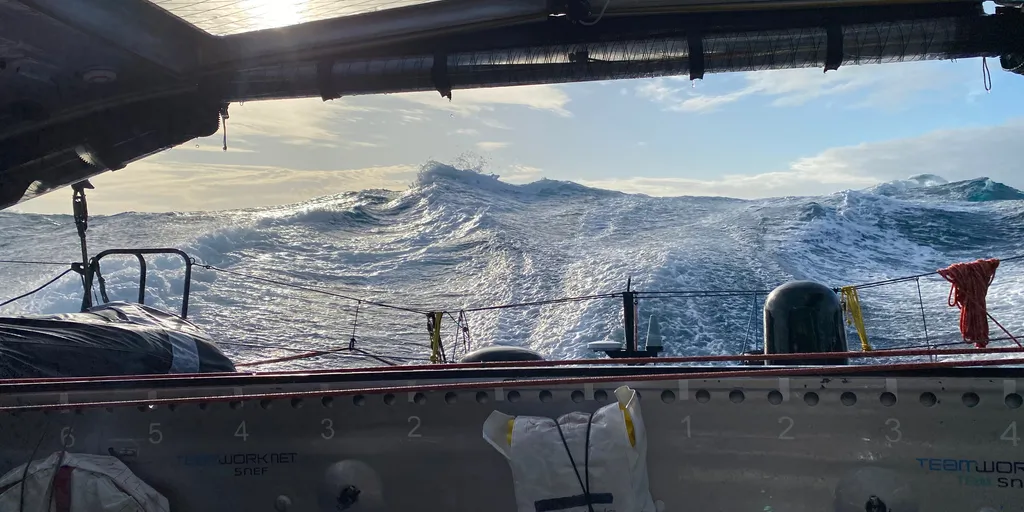 RACE, DECEMBER 02, 2024 : Photo sent from the boat TeamWork - Team Snef during the Vendee Globe sailing race on December 02, 2024. (Photo by skipper Justine Mettraux)