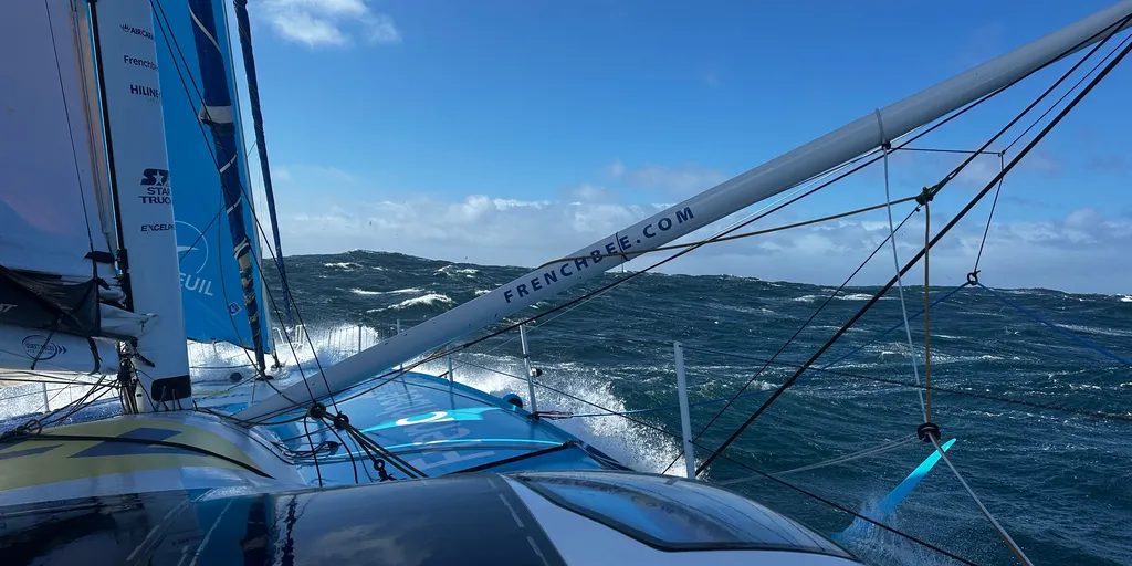 RACE, DECEMBER 07, 2024 : Photo sent from the boat Groupe Dubreuil during the Vendee Globe sailing race on December 07, 2024. (Photo by skipper Sébastien Simon)