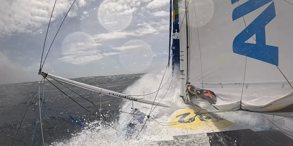 RACE, DECEMBER 07, 2024 : Photo sent from the boat Groupe Dubreuil during the Vendee Globe sailing race on December 07, 2024. (Photo by skipper Sébastien Simon)