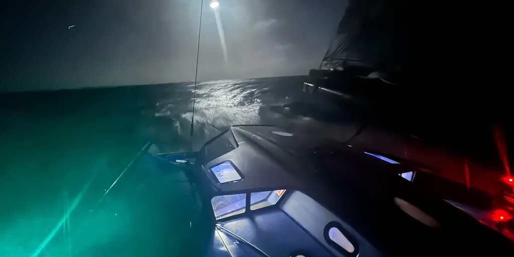 RACE, DECEMBER 16, 2024 : Photo sent from the boat STAND AS ONE - Altavia during the Vendee Globe sailing race on December 16, 2024. (Photo by skipper Eric Bellion)