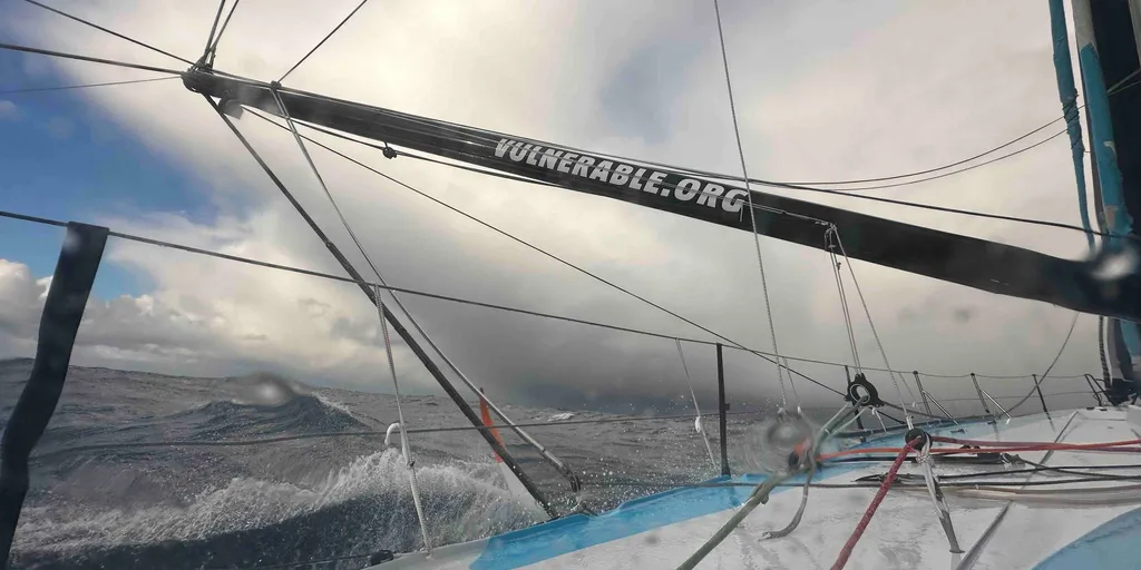 COURSE, 23 DÉCEMBRE 2024 : Photo envoyée depuis le bateau VULNERABLE du skipper Thomas Ruyant (FRA) lors de la course à la voile du Vendée Globe le 23 décembre 2024. (Photo du skipper Thomas Ruyant)