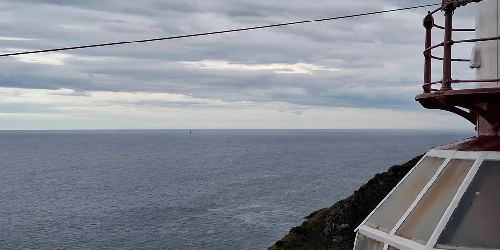 CAPE HORN, CHILE, DECEMBER 24, 2024 : Photo of the boat PAPREC ARKÉA skipper Yoann Richomme (FRA), rounding Cape Horn, during the Vendee Globe sailing race and shot by Cape Horn Lighthouse Keeper, Chile, on December 24, 2024. (Photo by José Luarte Sepúlveda / Chile Marine)