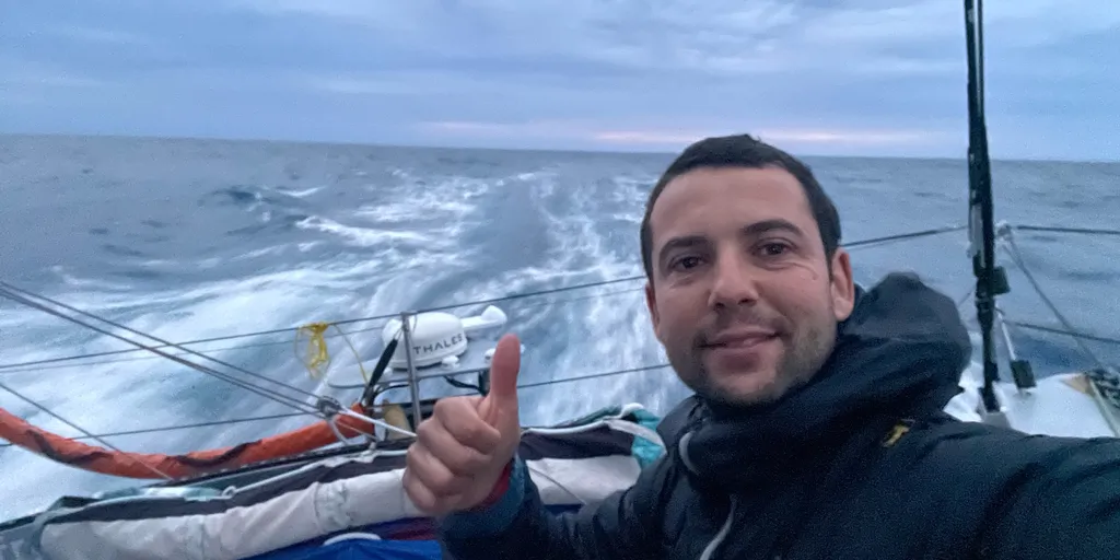LE 29 DÉCEMBRE 2024 : Photo envoyée depuis le bateau Freelance.com lors de la course à la voile du Vendée Globe le 29 décembre 2024. (Photo du skipper Guirec Soudée)