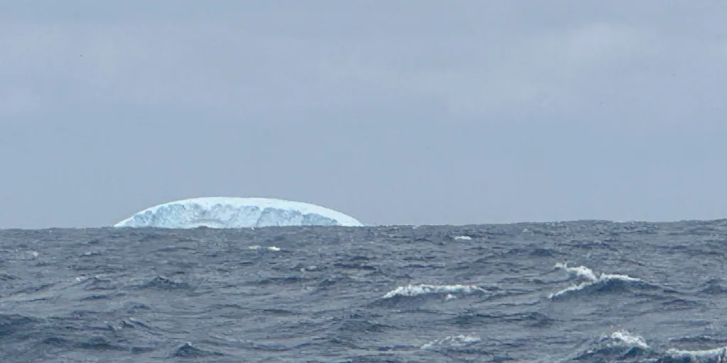 RACE, DECEMBER 02, 2024 : Photo sent from the boat MS Amlin during the Vendee Globe sailing race on December 02, 2024. (Photo by skipper Conrad Colman)
iceberg