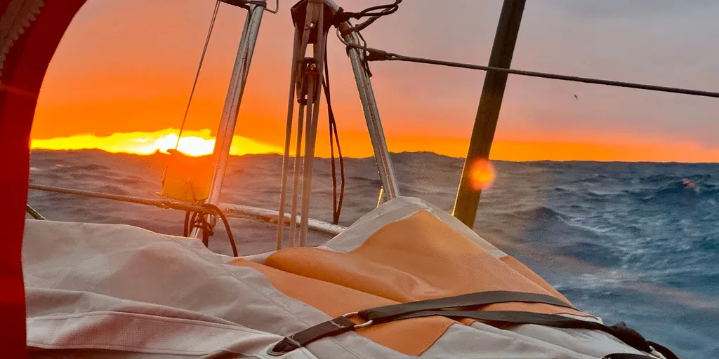 RACE, JANUARY 03, 2025 : Photo sent from the boat Initiatives-Coeur during the Vendee Globe sailing race on January 03, 2025. (Photo by skipper Sam Davies)