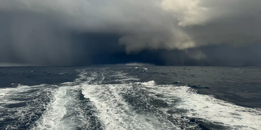 REGATA, 04 DE ENERO DE 2024: Foto enviada desde el barco STAND AS ONE - Altavia durante la regata de vela Vendée Globe el 04 de enero de 2024. (Foto del capitán Eric Bellion)