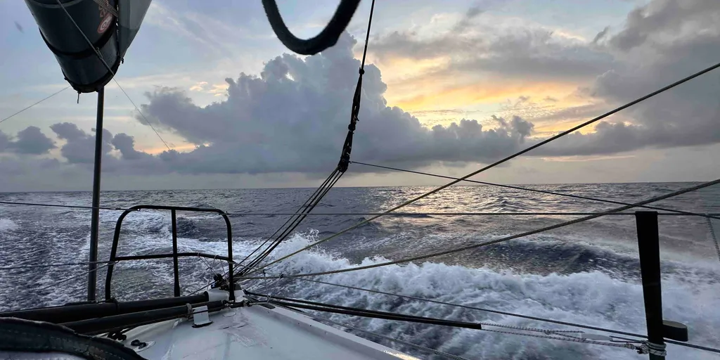 RACE, DECEMBER 12, 2024 : Photo sent from the boat VULNERABLE skipper Thomas Ruyant (FRA) during the Vendee Globe sailing race on December 12, 2024. (Photo by skipper Thomas Ruyant)