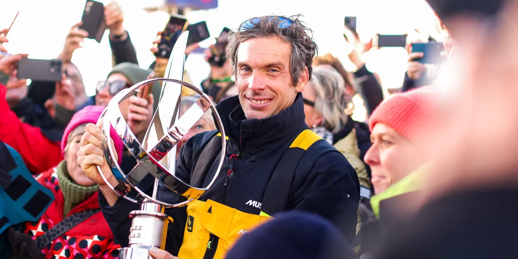 LES SABLES D'OLONNE, FRANCE - JANUARY 14, 2025 : MACIF Santé Prévoyance skipper Charlie Dalin (FRA) is photographed after winning the Vendee Globe 2024, on January 14, 2025 in Les Sables d'Olonne, France. (Photo by Lloyd Images / Alea)