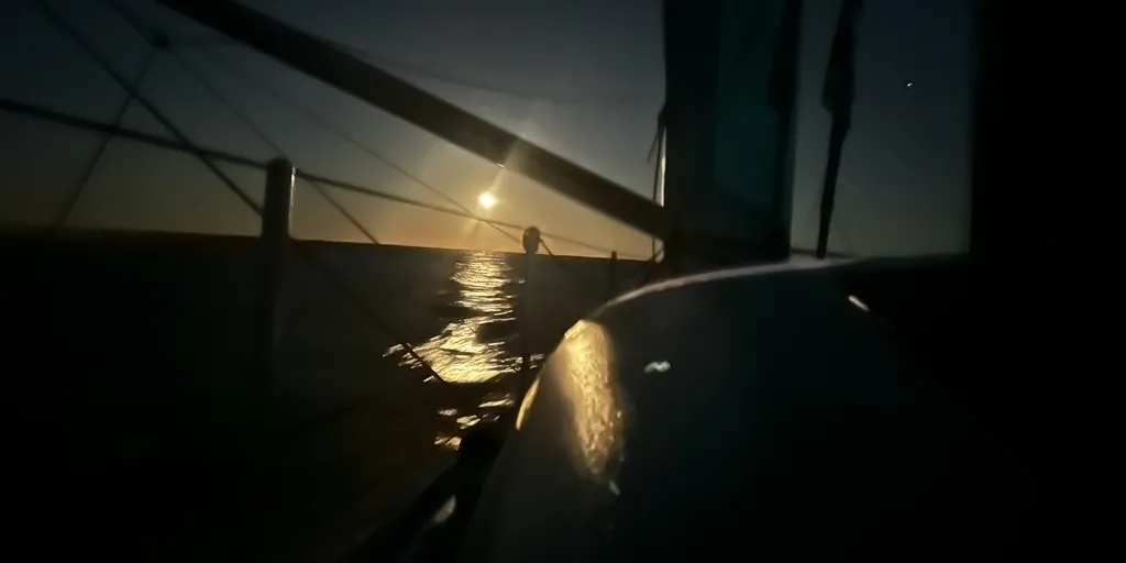 RACE, JANUARY 15, 2024 : Photo sent from the boat Groupe Dubreuil during the Vendee Globe sailing race on January 15, 2024. (Photo by skipper Sébastien Simon)