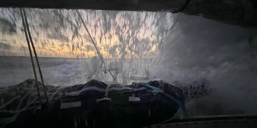 RACE, JANUARY 19, 2025 : Photo sent from the boat VULNERABLE SG during the Vendee Globe sailing race on January 19, 2025. (Photo by skipper Sam Goodchild)