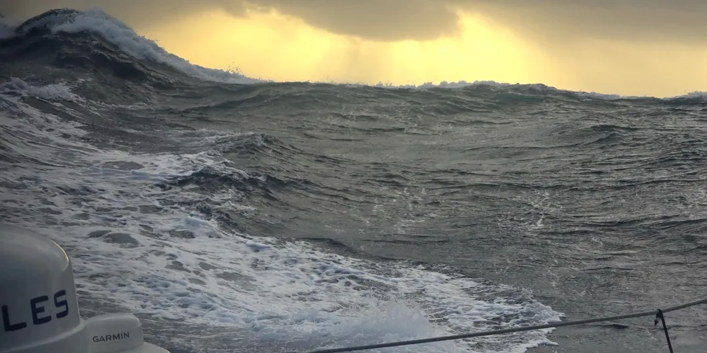 COURSE, 20 JANVIER 2025 : Photo envoyée depuis le bateau Biotherm lors de la course à la voile du Vendée Globe le 21 janvier 2025. (Photo du skipper Paul Meilhat)