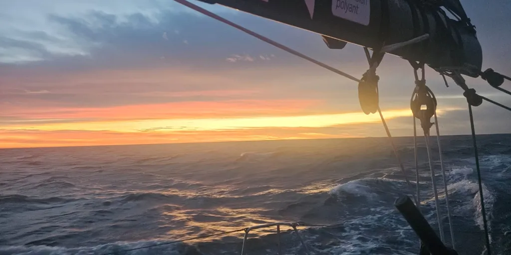 RACE, JANUARY 23, 2025 : Photo sent from the boat D’Ieteren Group during the Vendee Globe sailing race on January 23, 2025. (Photo by skipper Denis Van Weynbergh)
