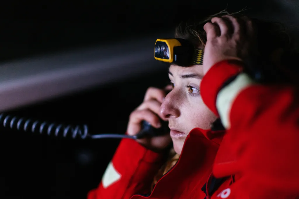 LORIENT, FRANCE - APRIL 16, 2024 : DeVenir skipper Violette Dorange (FRA) is pictured on April 16, 2024 in Lorient, France - Photo by Josselin Didou / Qaptur