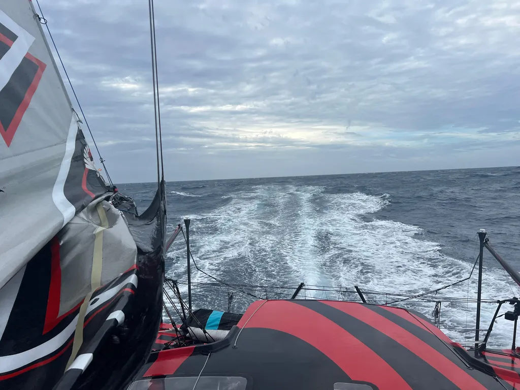 RACE, NOVEMBER 28, 2024 : Photo sent from the boat Charal during the Vendee Globe sailing race on November 28, 2024. (Photo by skipper Jérémie Beyou)