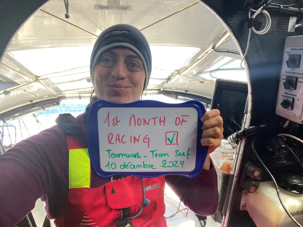 COURSE, 10 DÉCEMBRE 2024 : Photo envoyée depuis le bateau TeamWork - Team Snef lors de la course à la voile du Vendée Globe, le 10 décembre 2024. (Photo du skipper Justine Mettraux)