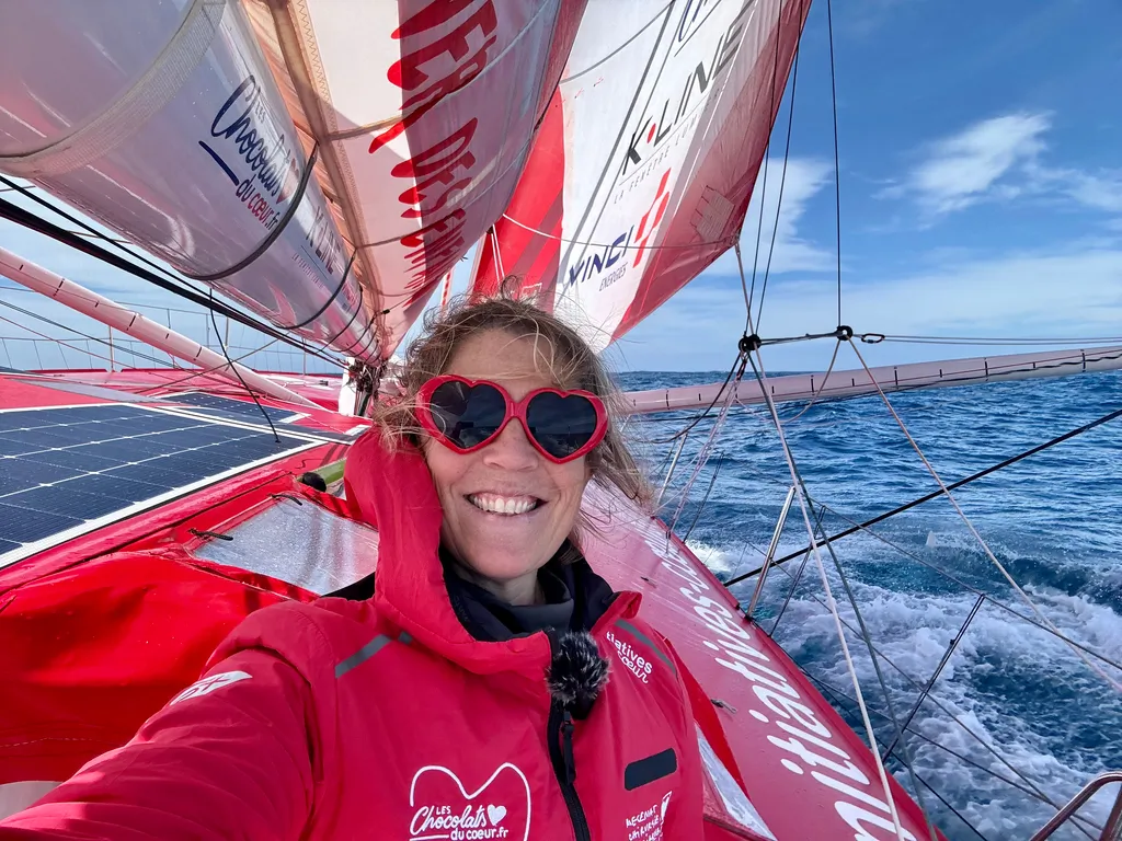 COURSE, 19 DÉCEMBRE 2024 : Photo envoyée depuis le bateau Initiatives-Coeur lors de la course à la voile du Vendée Globe le 19 décembre 2024. (Photo du skipper Sam Davies) travaux
