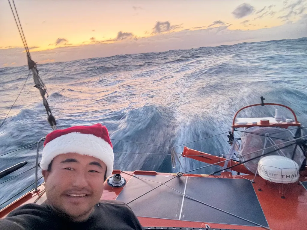 RACE, DECEMBER 23, 2024 : Photo sent from the boat Singchain Team Haikou during the Vendee Globe sailing race on December 23, 2024. (Photo by skipper Jingkun Xu)
Cape Leeuwin