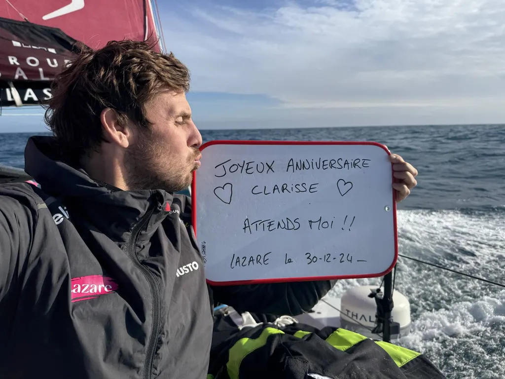 CARRERA, 30 DE DICIEMBRE DE 2024: Foto enviada desde el barco Lazare durante la regata Vendée Globe el 30 de diciembre de 2024. (Foto del patrón Tanguy Le Turquais)