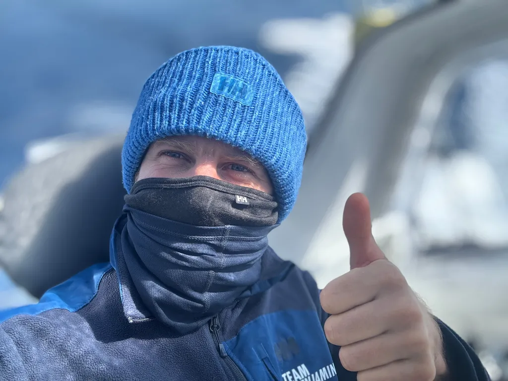 COURSE, 05 JANVIER 2024 : Photo envoyée depuis le bateau Monnoyeur - DUO for a JOB lors de la course à la voile du Vendée Globe le 05 janvier 2024. (Photo du skipper Benjamin Ferré)