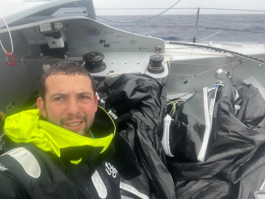 RACE, JANUARY 08, 2025 : Photo sent from the boat Freelance.com during the Vendee Globe sailing race on January 08, 2025. (Photo by skipper Guirec Soudée)