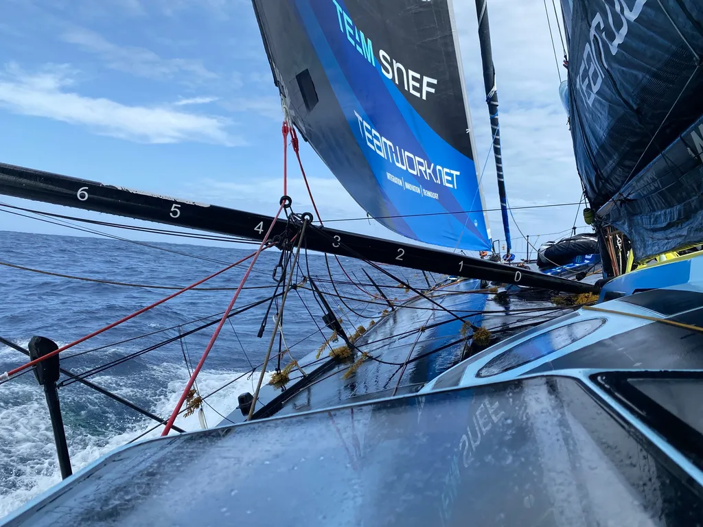 COURSE, 15 JANVIER 2025 : Photo envoyée depuis le bateau TeamWork - Team Snef lors de la course à la voile du Vendée Globe le 15 janvier 2025 - (Photo du skipper Justine Mettraux).