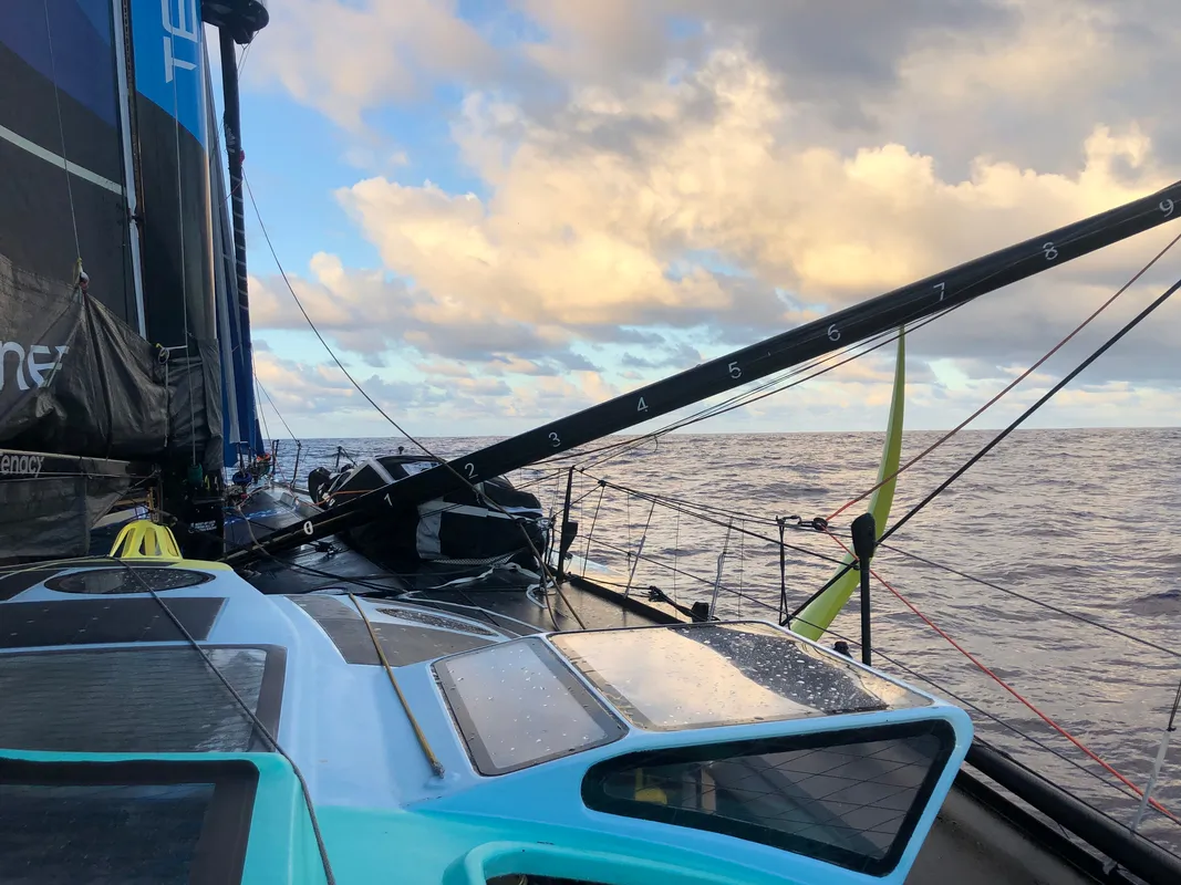 LE 15 NOVEMBRE 2024 : Photo envoyée depuis le bateau TeamWork - Team Snef lors de la course à la voile du Vendée Globe, le 15 novembre 2024. (Photo du skipper Justine Mettraux)