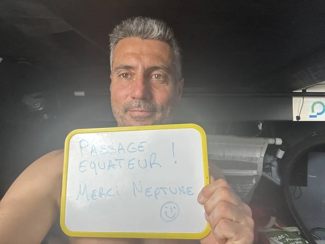 23 NOVEMBRE 2024 : Photo envoyée depuis le bateau Prysmian lors de la course à la voile du Vendée Globe le 23 novembre 2024. (Photo du skipper Giancarlo Pedote) Equateur