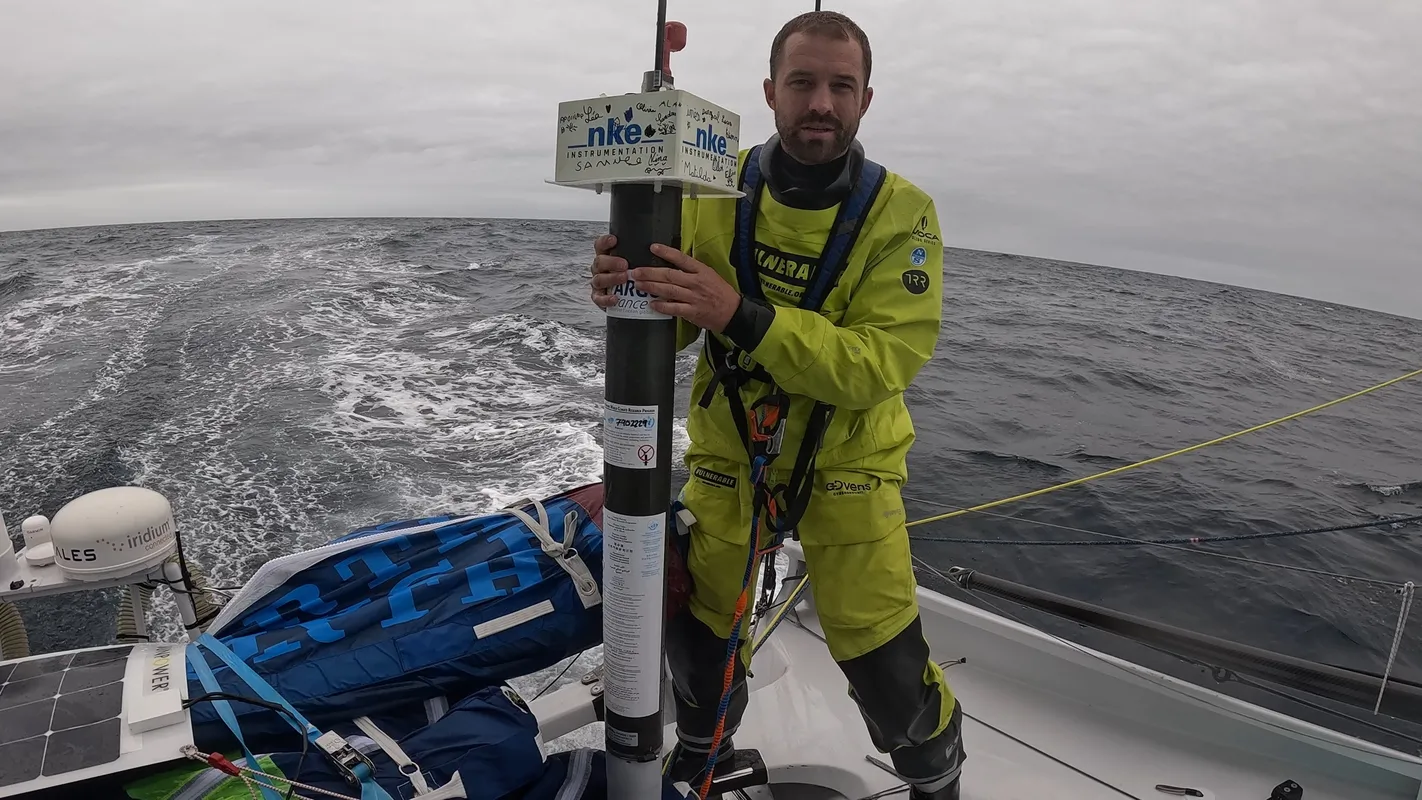 RACE, NOVEMBER 28, 2024 : Photo sent from the boat VULNERABLE SG during the Vendee Globe sailing race on November 28, 2024. (Photo by skipper Sam Goodchild)
NKE Argo float