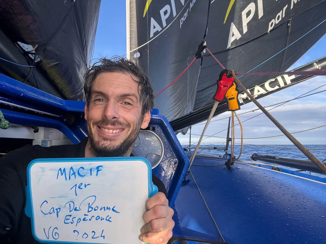 LE 29 NOVEMBRE 2024 : Photo envoyée depuis le bateau MACIF Santé Prévoyance lors de la course à la voile du Vendée Globe le 29 novembre 2024. (Photo du skipper Charlie Dalin) Cap de Bonne Espérance