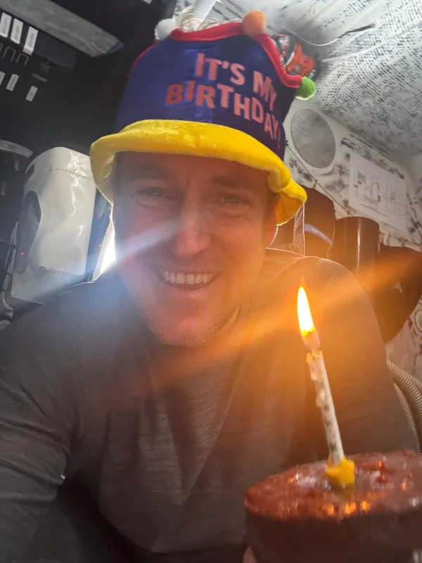 RACE, DECEMBER 02, 2024 : Photo sent from the boat MS Amlin during the Vendee Globe sailing race on December 02, 2024. (Photo by skipper Conrad Colman)
