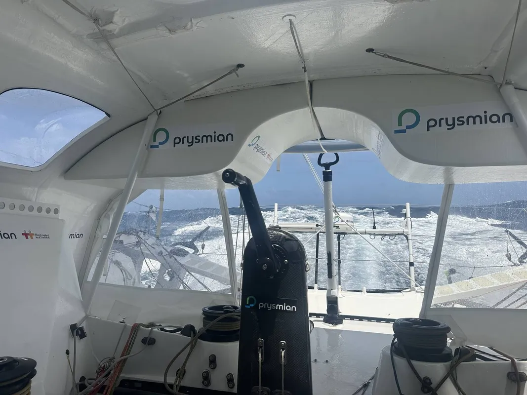 RACE, DECEMBER 04, 2024 : Photo sent from the boat Prysmian during the Vendee Globe sailing race on December 04, 2024. (Photo by skipper Giancarlo Pedote)