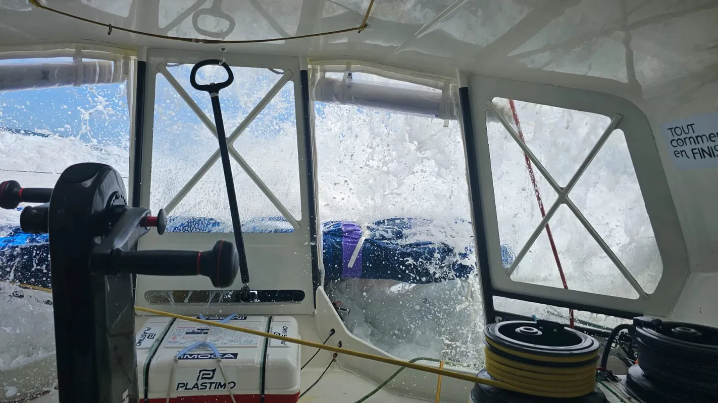 RACE, DECEMBER 04, 2024 : Photo sent from the boat Tout Commence en Finistère - Armor Lux during the Vendee Globe sailing race on December 04, 2024. (Photo by skipper Jean Le Cam)