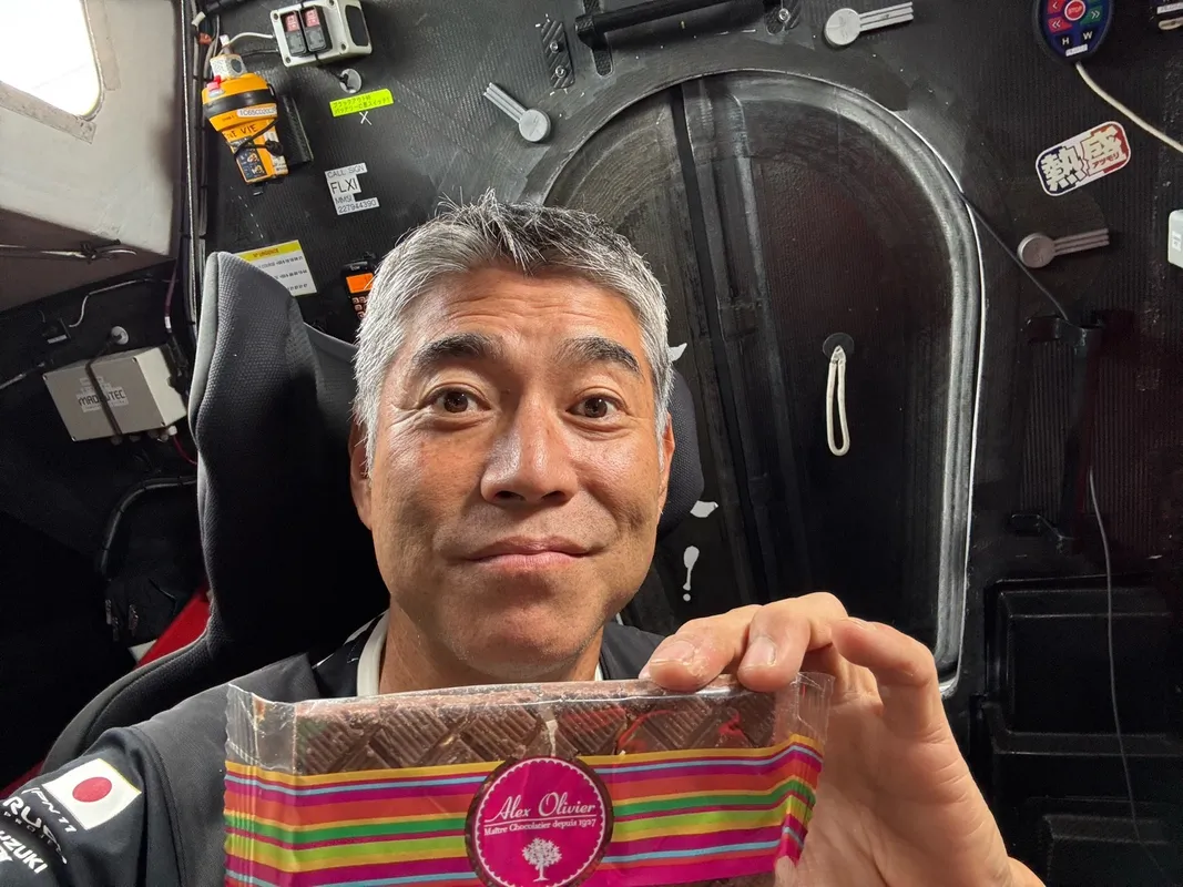 RACE, DECEMBER 05, 2024 : Photo sent from the boat DMG MORI Global One during the Vendee Globe sailing race on December 05, 2024. (Photo by skipper Kojiro Shiraishi)