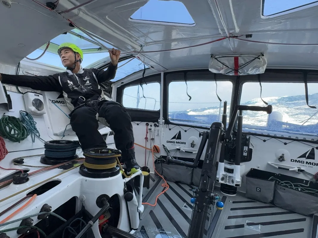 RACE, DECEMBER 06, 2024 : Photo sent from the boat DMG MORI Global One during the Vendee Globe sailing race on December 06, 2024. (Photo by skipper Kojiro Shiraishi)