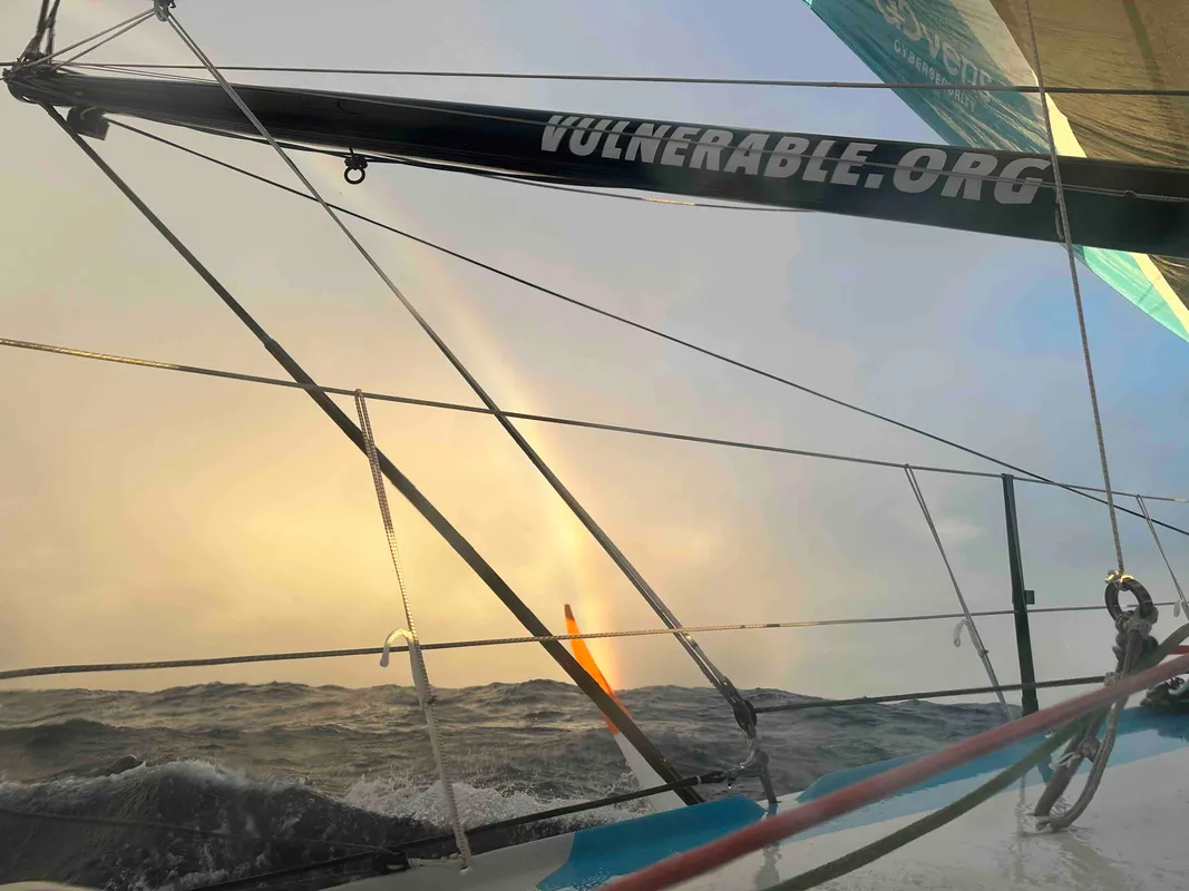 RACE, DECEMBER 07, 2024 : Photo sent from the boat VULNERABLE SG during the Vendee Globe sailing race on December 07, 2024. (Photo by skipper Sam Goodchild)