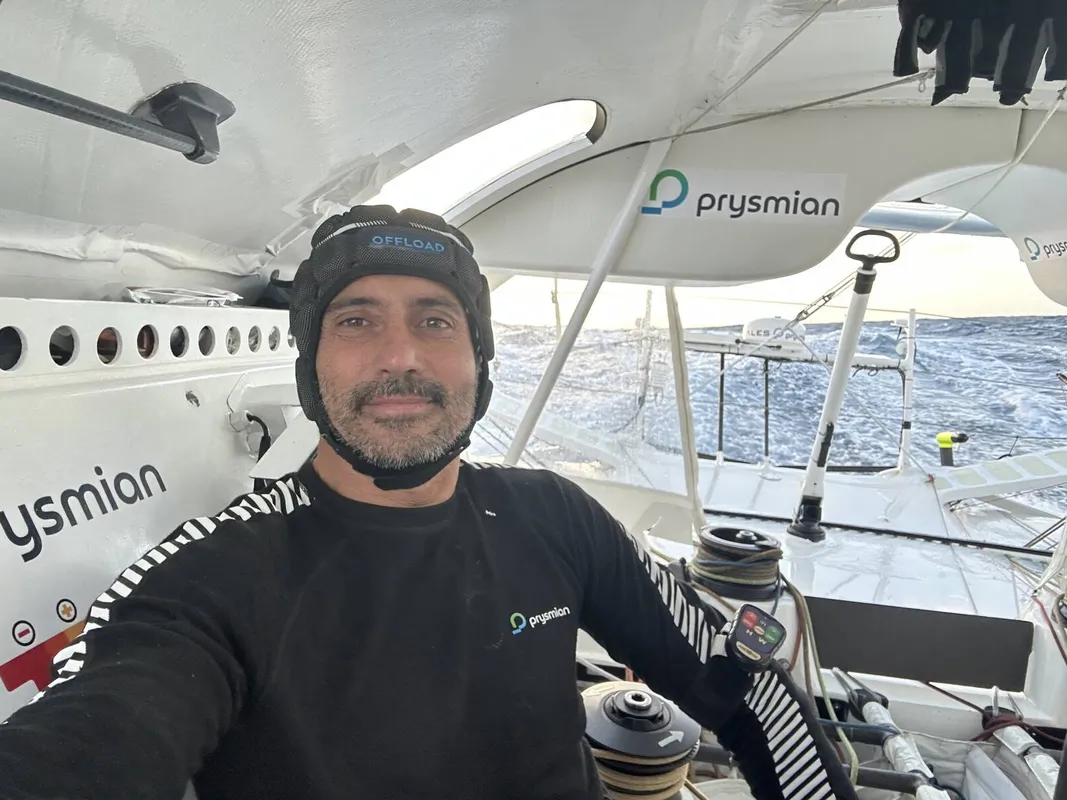 RACE, DECEMBER 07, 2024 : Photo sent from the boat Prysmian during the Vendee Globe sailing race on December 07, 2024. (Photo by skipper Giancarlo Pedote)