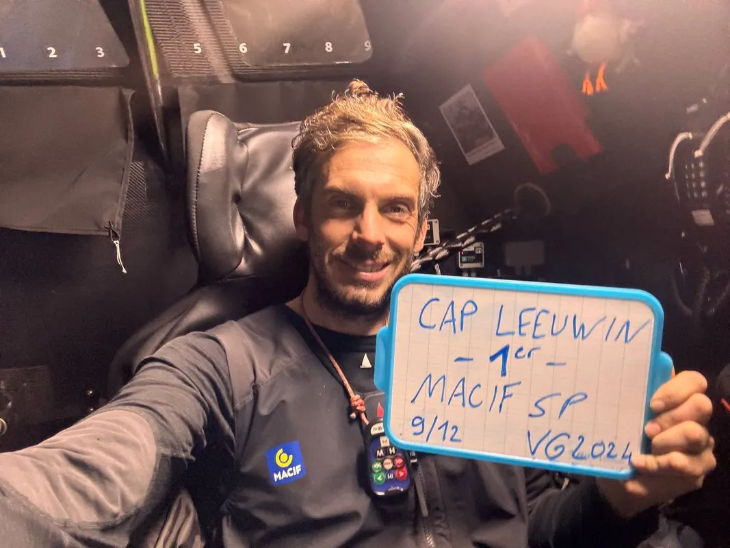 RACE, DECEMBER 09, 2024 : Photo sent from the boat MACIF Santé Prévoyance during the Vendee Globe sailing race on December 09, 2024. (Photo by skipper Charlie Dalin)