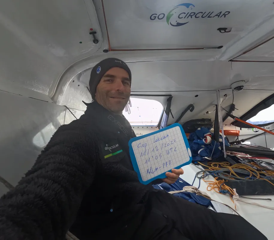 RACE, DECEMBER 11, 2024 : Photo sent from the boat HOLCIM - PRB during the Vendee Globe sailing race on December 11, 2024. (Photo by skipper Nicolas Lunven)Cape Leeuwin