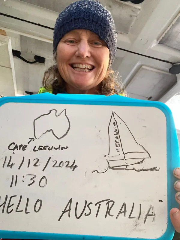 14 DÉCEMBRE 2024 : Photo envoyée depuis le bateau Medallia lors de la course à la voile du Vendée Globe le 14 décembre 2024. (Photo du skipper Pip Hare)