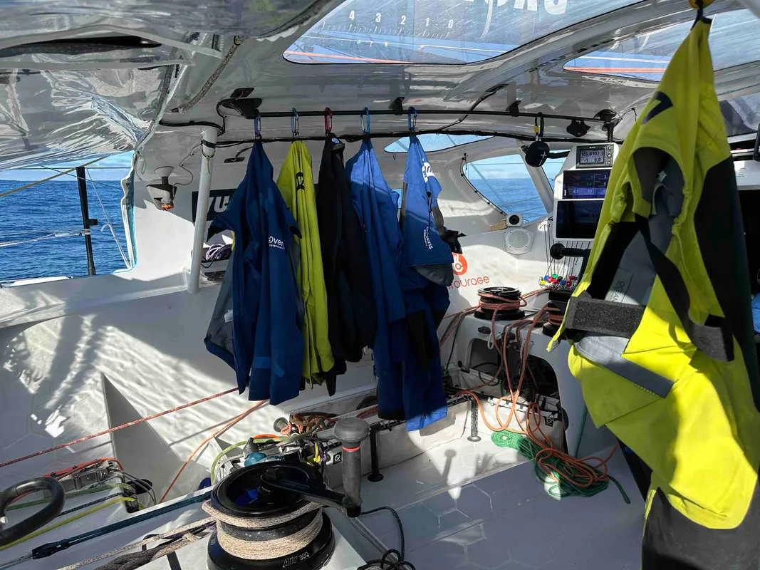 COURSE, 15 DÉCEMBRE 2024 : Photo envoyée depuis le bateau VULNERABLE skipper Thomas Ruyant (FRA) lors de la course à la voile du Vendée Globe le 15 décembre 2024. (Photo du skipper Thomas Ruyant)