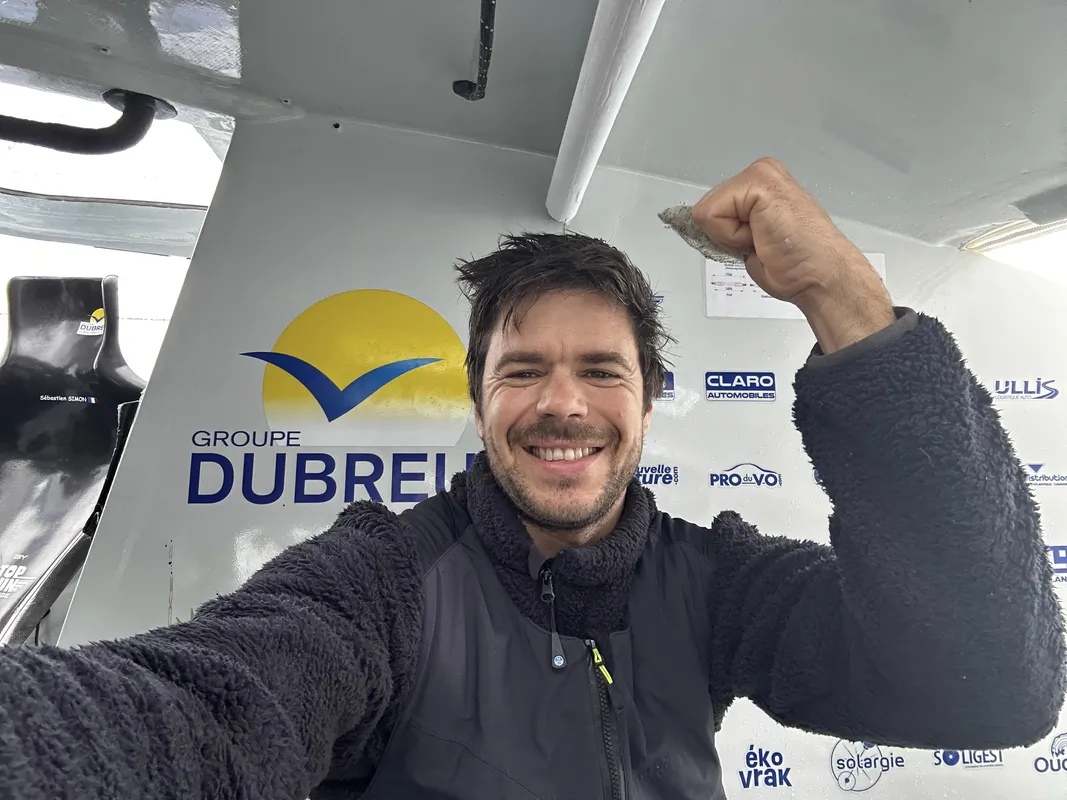 RACE, DECEMBER 17, 2024 : Photo sent from the boat Groupe Dubreuil during the Vendee Globe sailing race on December 17, 2024. (Photo by skipper Sébastien Simon)