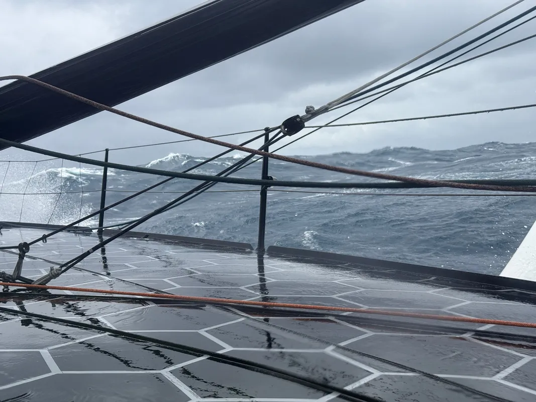 RACE, DECEMBER 18, 2024 : Photo sent from the boat GUYOT Environnement - Water Family during the Vendee Globe sailing race on December 18, 2024. (Photo by skipper Benjamin Dutreux)